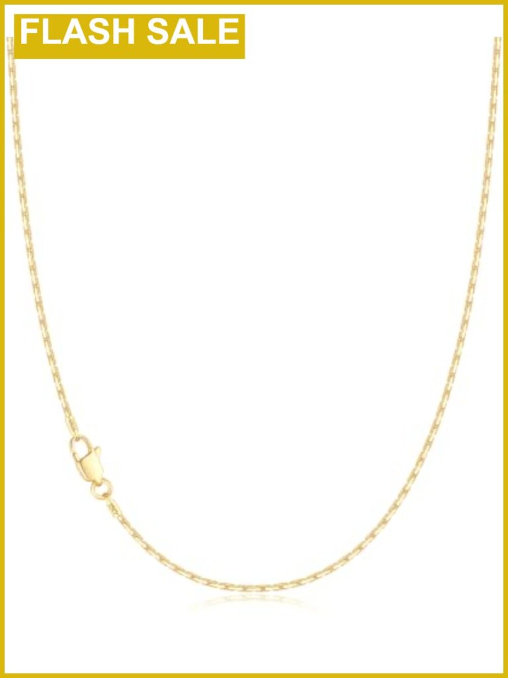 1.3mm Snake Chain 925 Sterling Silver 14K Gold Plated Necklace Non-Tarnish